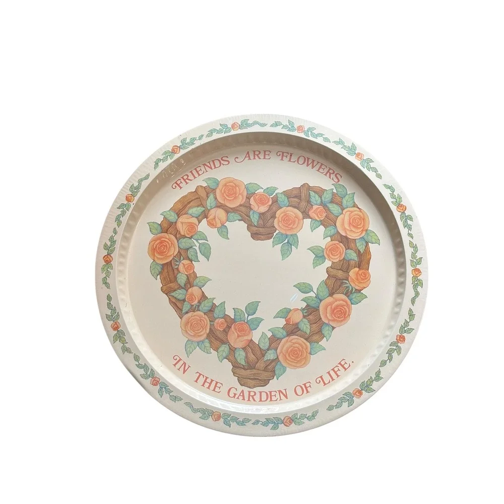 Vintage 1989 SNP Chicago Floral Tin‎ TrayGrandmacore